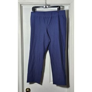 Eileen Fisher Slim Crop Pants With Slit Washable Stretch Crepe Size Large  NWT